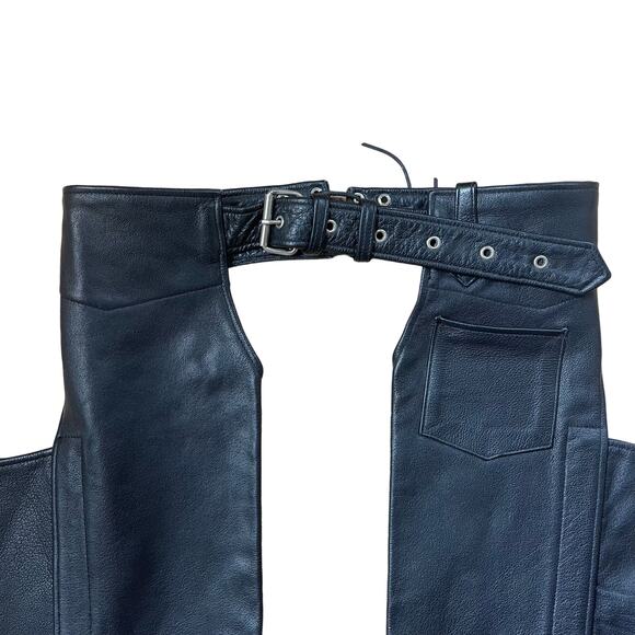 Wild Ride Black Leather Chaps Women’s Size XXL - Picture 2 of 7